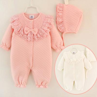 China High Quality Breathable Babies Eco-Friendly Romper With Pink Lace Baby Clothes Soft Cotton Material Infant Clothes Can Turn Into A Sleeping Bag for sale