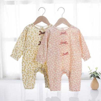 China 100% Cotton Baby Girl Overalls Fashion Floral Romper for sale