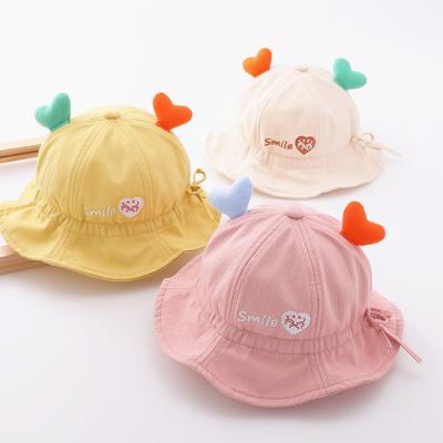 China Fashion Baby Fisherman Hat Spring And Autumn Cotton Sun Thin Adjustable Hat for sale