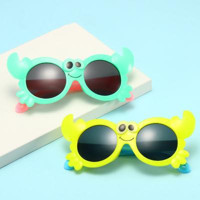 China Fashion Sunglasses Cartoon Crab Shaped Glass Baby Sun Glasses Uv400 Kids Sunglasses Boys Lovely Colorful Kids Sunglasses 2022 for sale