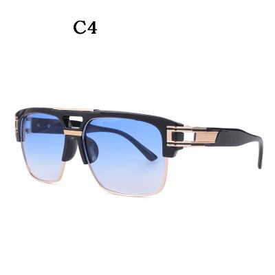 China European Anti-Blue-Ray Sunglasses And American Retro Fashion Sunglasses Big Square Light Anti-Blue Flat Mirror Men And Women Sunglasses for sale