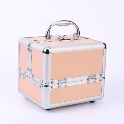 China Aluminum Factory Aluminum Makeup Case With Mirror , Trolley Beauty Case for sale