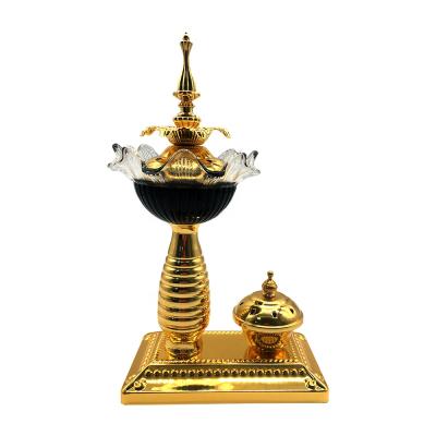 China Decorative Incense Tibetan Metal Fragrance Burner , Golden Popular Metal Scented Burner for sale