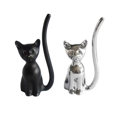 China Cat Shape Animal Ring Sitting Stand , Animal Shape Ring Stand for sale