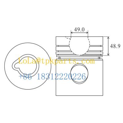 China ED100 Piston Ring Set Liner Sleeve 128.0 mm Kit Set 13216-1170 Engine Spare Parts Pin Bushing for sale