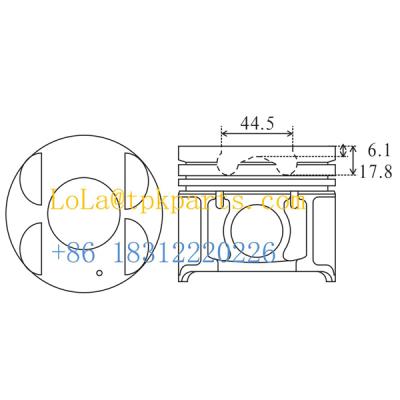 China Piston J3 Ring Set Liner Sleeve 97.1 mm Kit Set OK5Z1-11-SAO Engine Spare Parts Pin Bushing for sale