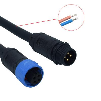 China High Quality Power Male/Female Plug 2 Copper Wire Conector M12 Aviation Cable 3 4 5 Pin IP68 Waterproof Connector For LED Light for sale