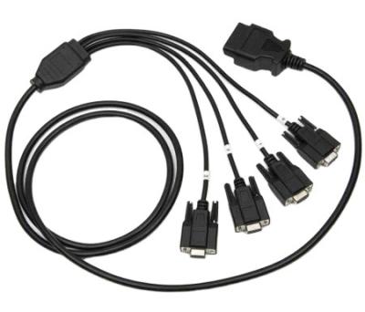 China OBDII Db9 Y Splitter Cable YS-DB1-4 Male To Female 1 To 4 for sale