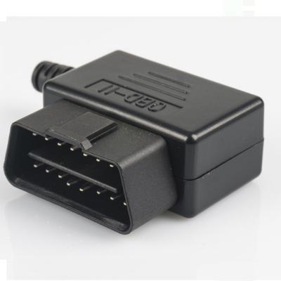 China OBD2 Male Connector 16pin 90 Degree J1962m Right Angle Plug With Screwless Price Enclosure YS-AR90B for sale