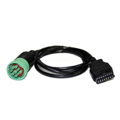 China 9 Pin Female Deutsch J1939 16 Pin J1962 OBD-II Female For GPS Trackers And Scan Tools Price J1939 Cable 1.5m for sale