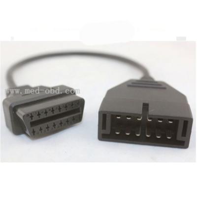 China GM adapter, OBD 16P female for GM 12P (OBD2 16pin for Daewoo) adapter OBD2 price GM12p to J1962f for sale