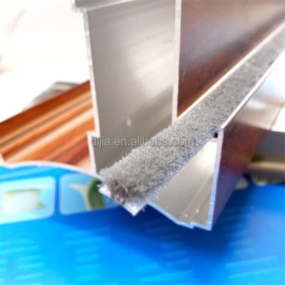 China void door seal/window seal/accessory pile aluminum strip/profile wool with adhensive/felt/adhesion/stick for sale