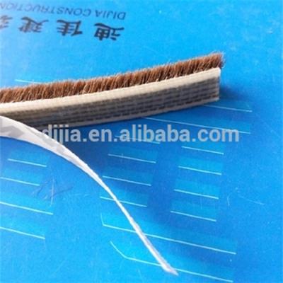 China Aluminum Window Door Strip Blank Excluder Brush Seal Strip Self Adhesive Dustproof Caulk for sale