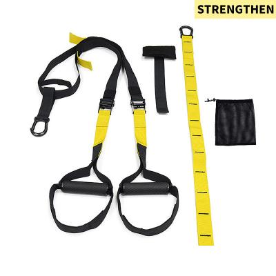 China Durable Polyester Fiber Strength Fitness Suspension Trainer Straps Resistance Bands Suspension Strap Kit for sale