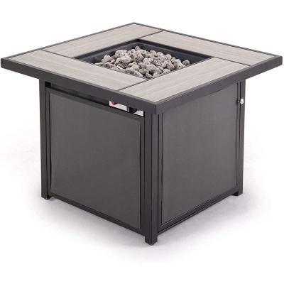 China Outdoor Heater Oniya Metal Fire Pits Outdoor Fireplace Patio Camping Pit Gas Table Fire Pit With Ceramic Tile for sale