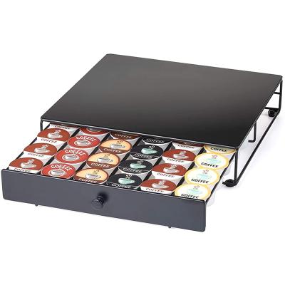 China Sustainable Oniya Coffee Pod Drawer Compatible With K-Cups 36 Pod Pack Holder Storage Sliding Drawer Kitchen Countertop Home Organizer for sale