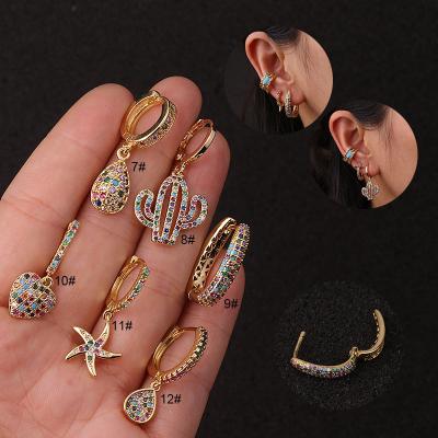 China Fashionable High Selling Luxury Earrings Charm Zircon Dangle Earrings For Women 2021 for sale