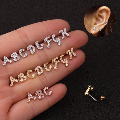 China CLASSIC New 26 Stainless Steel Letter Shaped Earrings Are The Same As Designer Earrings Popular Brands for sale