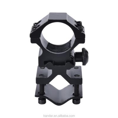 China 25.4mm Aluminum Alloy Detachable Dual Ring Mount for Black Flashlight and 100g Weight for sale