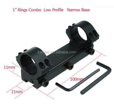 China Aluminiumlegering Een stuk Offset Low Profile Ring 25.4mm Scope Mount L2303 voor optisch zicht 1 inch Ring Te koop