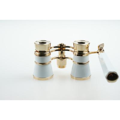 China Telescopio de metal antiguo anteojos binoculares antiguos para ópera 3x25 pupila de salida 8.3mm en venta