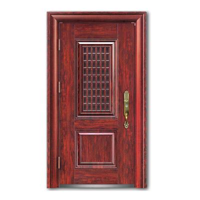 China Mother-son modern steel door panel armor wooden door (BG-AF9025) for sale