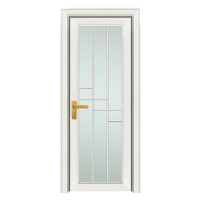 China Modern Aluminum Alloy Single Doors for Bathroom, Kitchen, Toilet, Full Gusset Panel Swing Door Design for sale