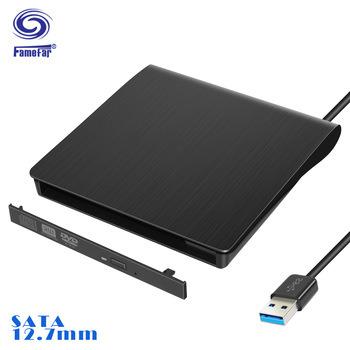 China External USB 3.0 12.7mm DVD Drive External Optical Drives Enclosure SATA To External USB Case For Laptop Notebook Without Drive for sale