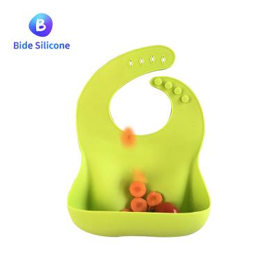 China Wholesale Waterproof Private Label BPA Free Silicone Baby BPA Free Soft Feeding Bib Set For Baby Feeding for sale