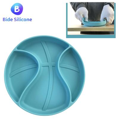 China Top Selling Baby Non-Toxic Silicone Feeding Dish Bowl Spoon Set Silicone Suction Children Tableware for sale