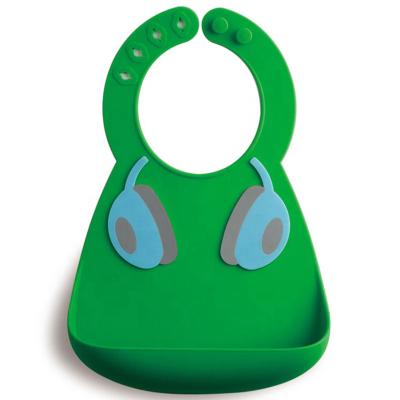 China High Quality BPA Free Baby Travel Bibs Waterproof 100% Eco-friendly Material Kids Eating Bib for sale