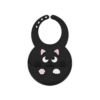 China BPA Free Quality Assurance Bibs Waterproof Baby Gray / Black Baby Bib Personalized for sale