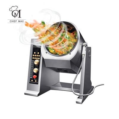 China Commercial multifunctional intelligent electric machine restaurant canteen 5000W automatic non stick stir fry machine for sale