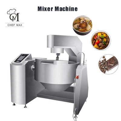 China Processing Plant 20KW Electric Stir-Fry Meat Tomato Sauce Vegetable Sauce Cooking Mixer Machine Chinese Wok Automatic Canteen Stir-fry Mixing Machine for sale