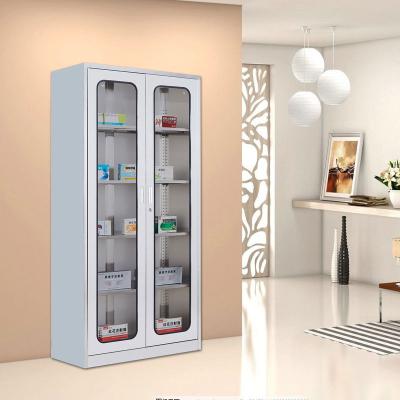 China Modern Glass Medical Instrument Cabinet Patient Medicine Cabinet 304 Stainless Steel Hospital Furniture for sale