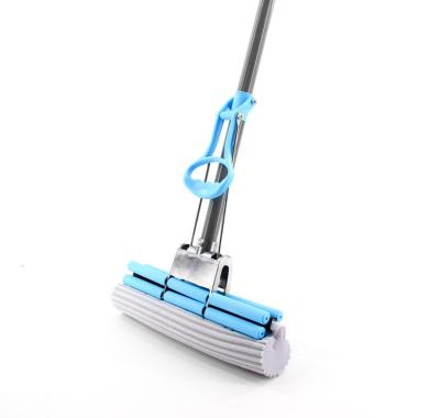 China New Arrival Sustainable Quadruple House Water Squeeze Roller High Absorbing Sponge Mop With Squeezer for sale