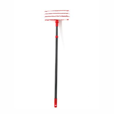 China Viable Adjustable Telescopic Iron Screw Broom Srick Rod Cleaning Mop Rod With Flat Refill for sale