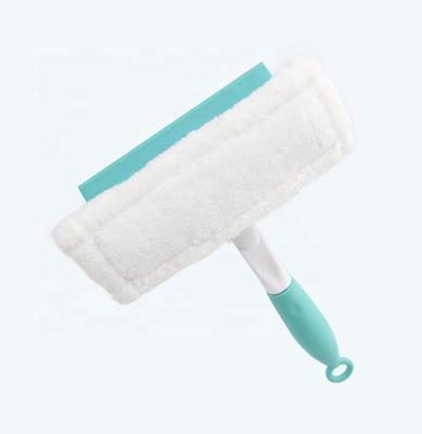 China Multi-Purpose Viable Economical Free Side Window Washer Mesh Microfiber Window Microfiber Mini Squeegee Glass Wiper for Bathroom for sale