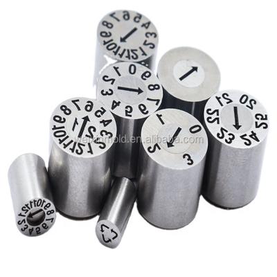 China Double metal mold month and year date stamp steel insert for injection for sale