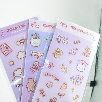 China Custom Cut Decorative Sticker Spiration Sticker Sheet Kiss for Planner and Stationery for sale