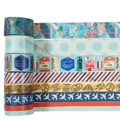 China Waterproof Wide Washi Tape Vintage Washi Tape Custom Printed Low MOQ for sale