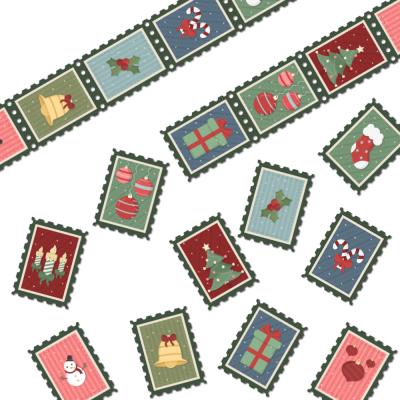 China Waterproof Decorative Adhesive Mail Stamp Washi Tape Stickers Stationery Custom for sale