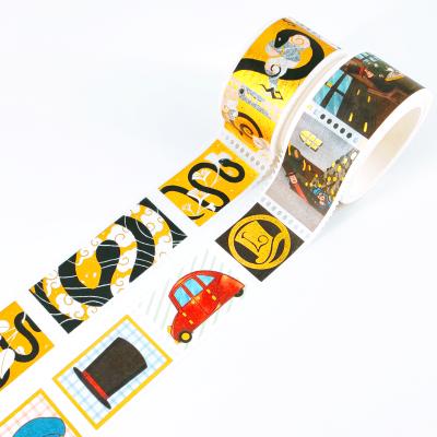 China Waterproof Wholesale Japanese Mail Stamp Type Die Cut Washi Masking Tape for sale