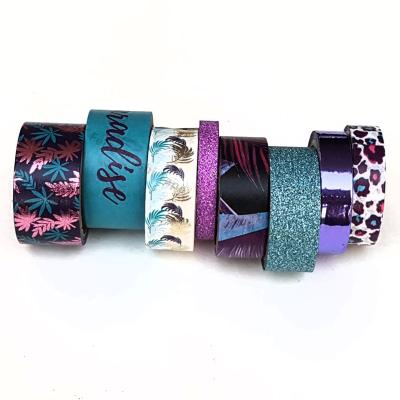 China Low MOQ Waterproof Glitter Decorative Custom Washi Tape For Gift for sale