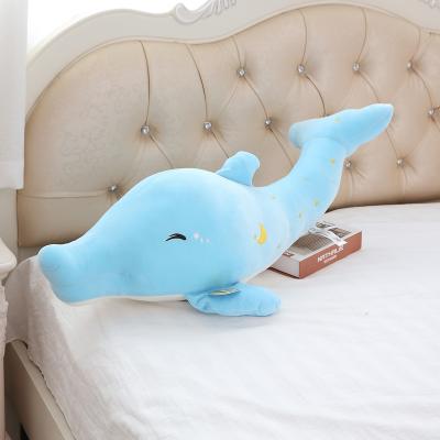 China Eco-friendly Soft Colorful Plush Dolphin Stuffed To Cushion Stuffed Animal Toys Marine Dolphin For Gifts for sale