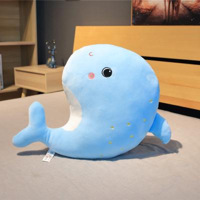 China 2021 Eco-Friendly New Sea World Dolphin Plush Toy Pillow Blue Custom Soft Stuffed Dolphin Cushion Toy for sale