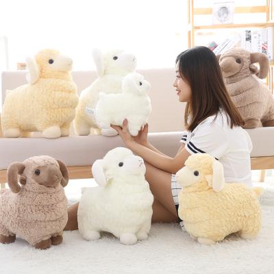 China 38cm Cute White Sheep Plush Toy Stuffed Animal Eco-friendly Factory Design for sale