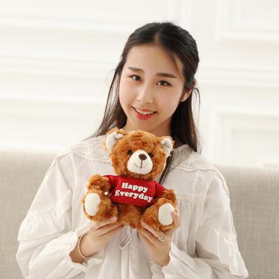 China Toy Stuffed Animal Clothing Super Soft Plush Eco-Friendly Teddy Bear Custom Logo Cuddly On T-Shirt for sale