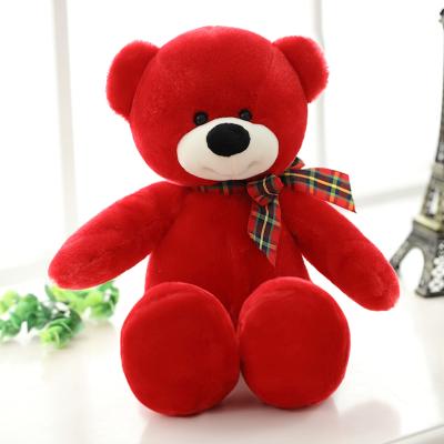 China Super Soft Eco-Friendly Stuffed Eco-Friendly Teddy Bear With Ribbon Bow Tie Plush Toy For Vacation for sale