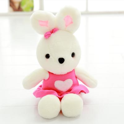 China 30cm Customized Plush Toy Lovely Animal Soft Bunny Girl Gift Eco-Friendly Stuffed Rabbit In A Dress for sale